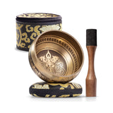 Golden Serenity Tibetan Singing Bowl Set