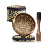 Golden Bloom Tibetan Singing Bowl Set