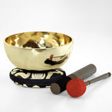 Golden Solstice Collectible Singing Bowl - Hand Hammered Tibetan Silent Mind - Silent Mind