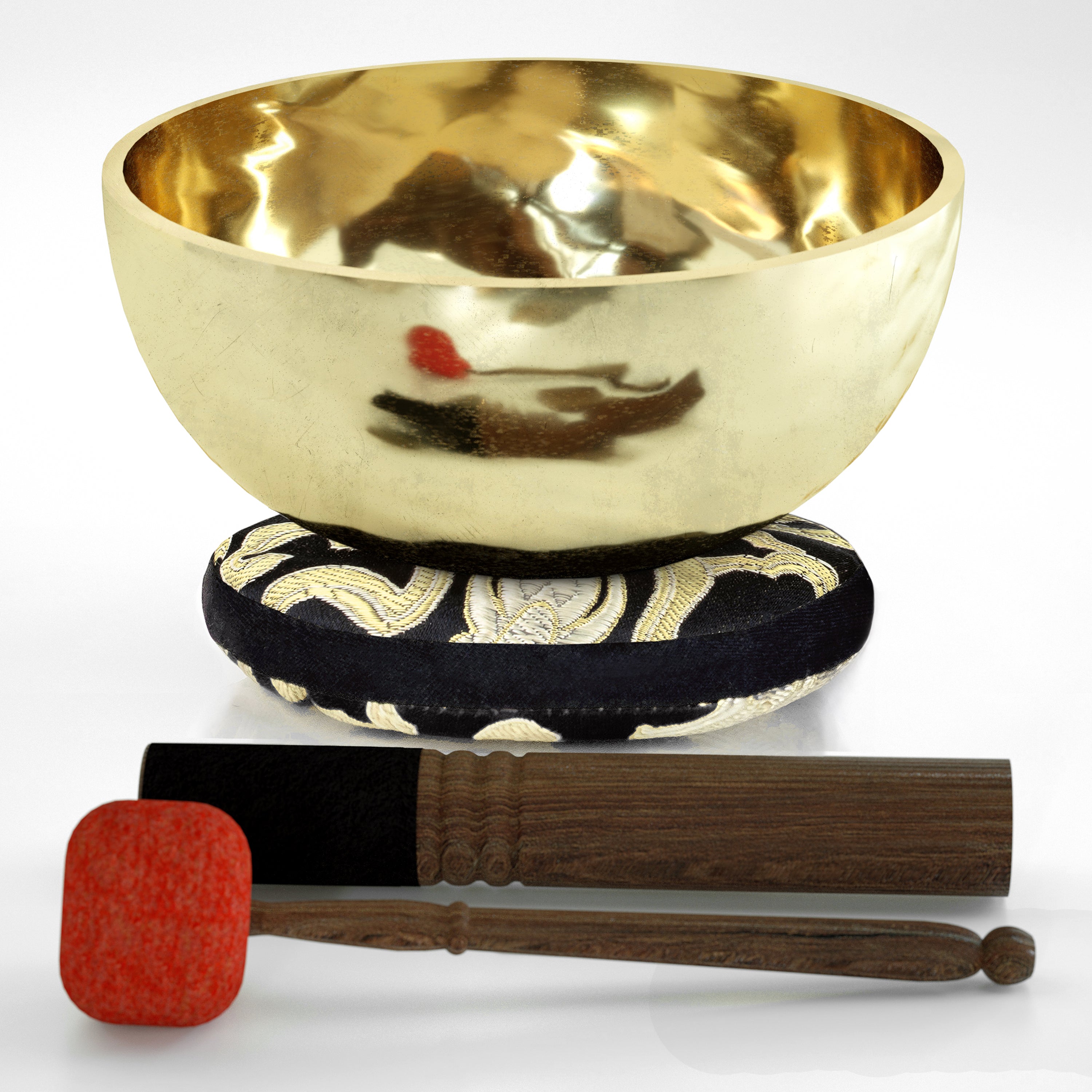 Golden Solstice Collectible Singing Bowl - Hand Hammered Tibetan Silent Mind - Silent Mind