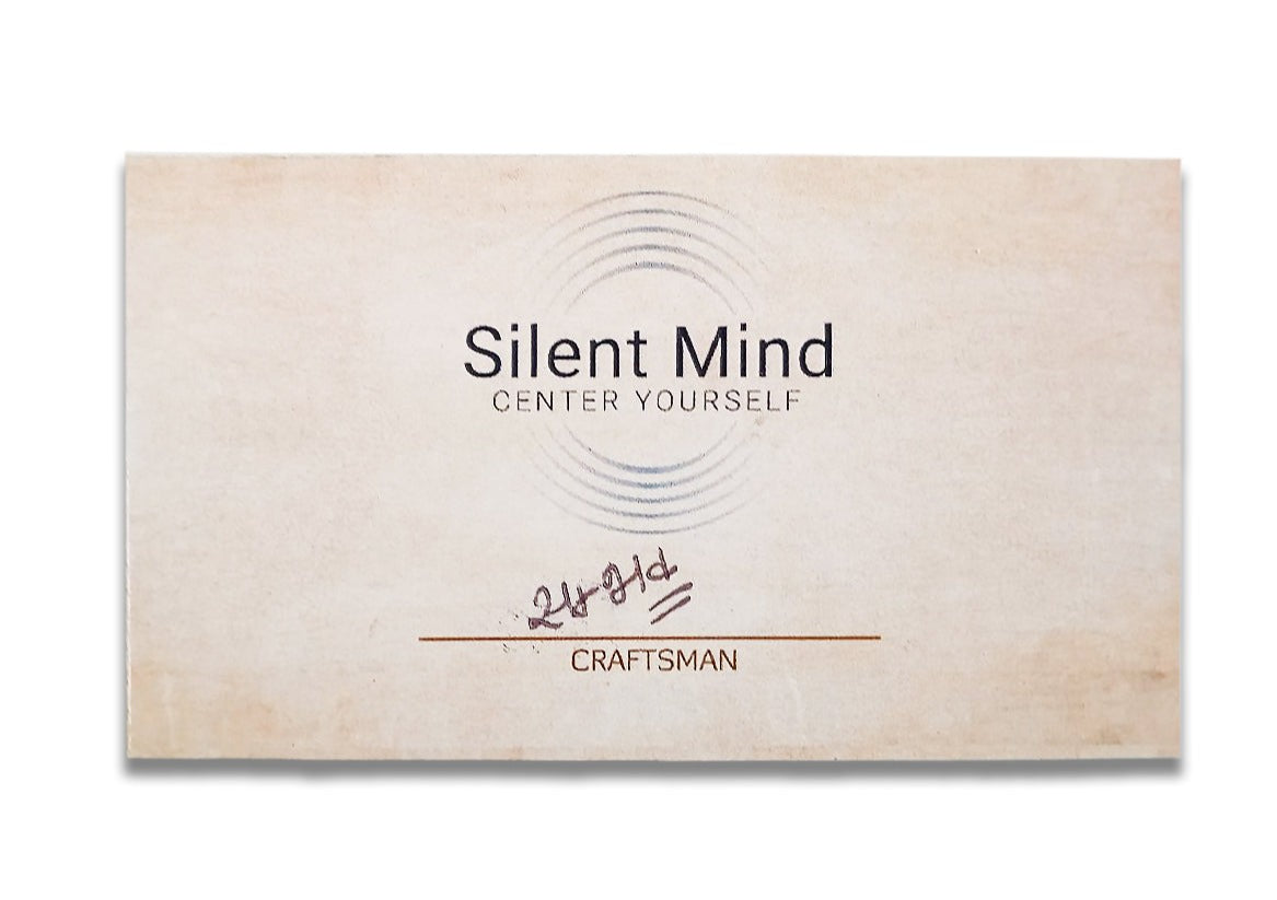 Golden Solstice Collectible Singing Bowl - Hand Hammered Tibetan Silent Mind - Silent Mind