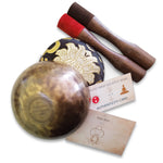 Antique Solstice Collectible Singing Bowl - Hand Hammered Tibetan Silent Mind - Silent Mind