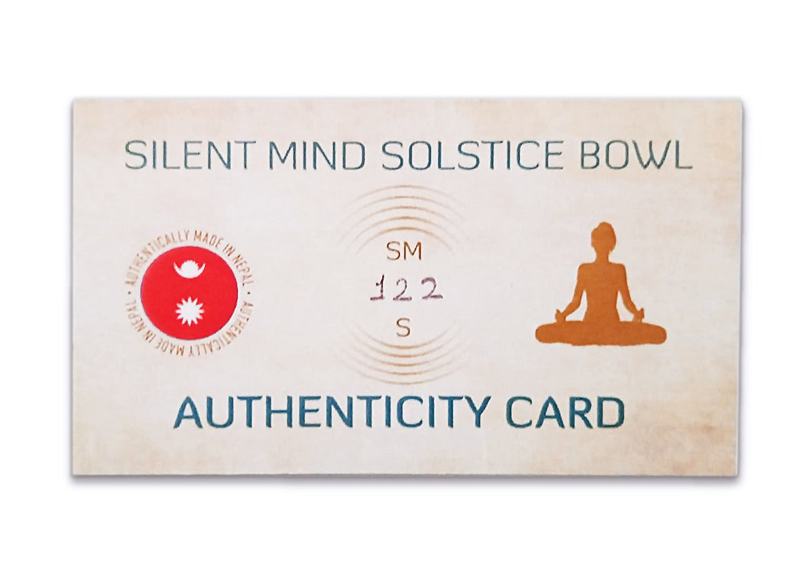 Antique Solstice Collectible Singing Bowl - Hand Hammered Tibetan Silent Mind - Silent Mind