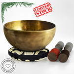 Antique Solstice Collectible Singing Bowl - Hand Hammered Tibetan Silent Mind - Silent Mind