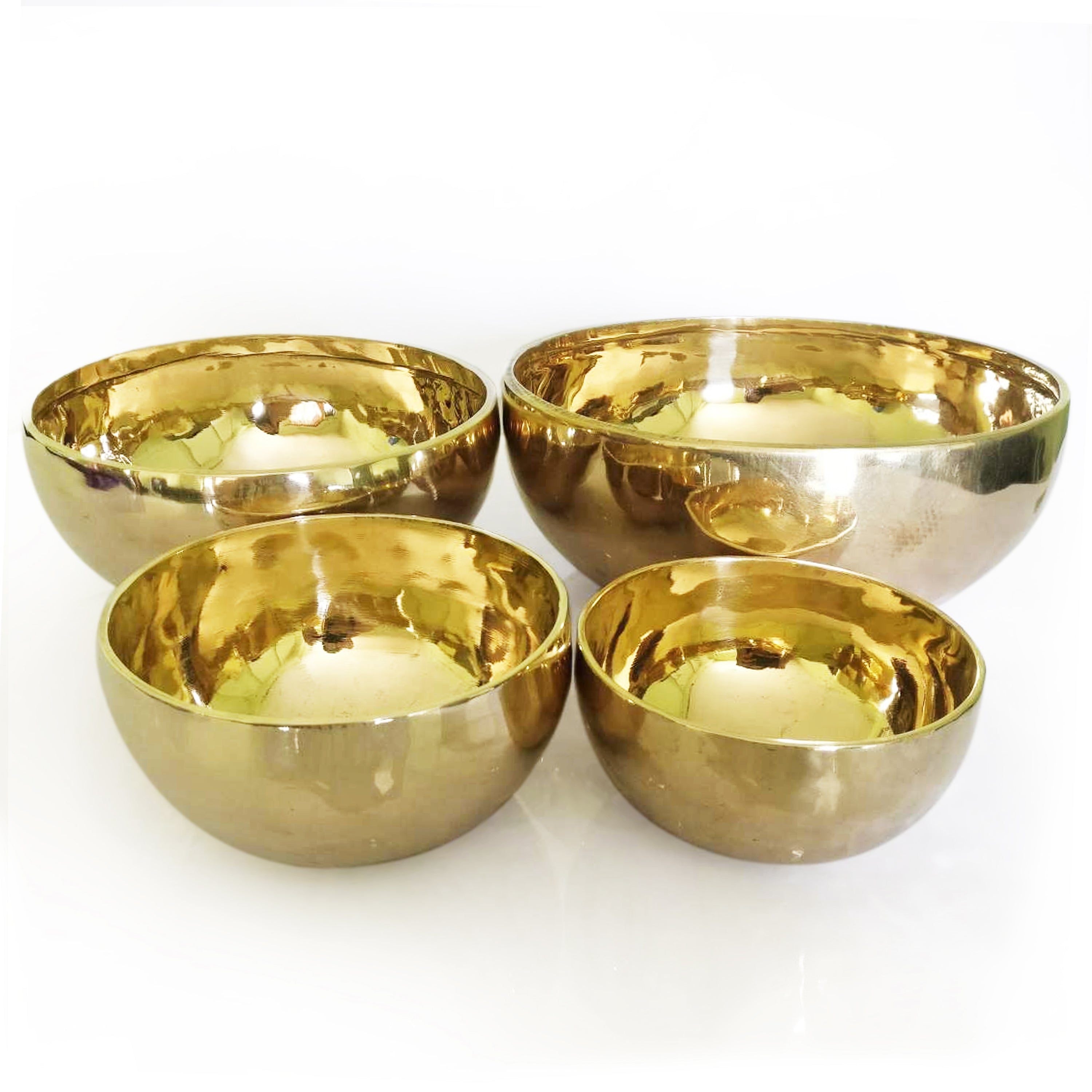 Golden Solstice Collectible Singing Bowl - Hand Hammered Tibetan Silent Mind - Silent Mind