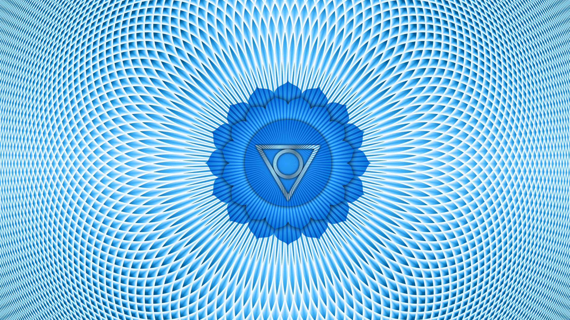 Throat Chakra in Blue Color (optical illusion)
