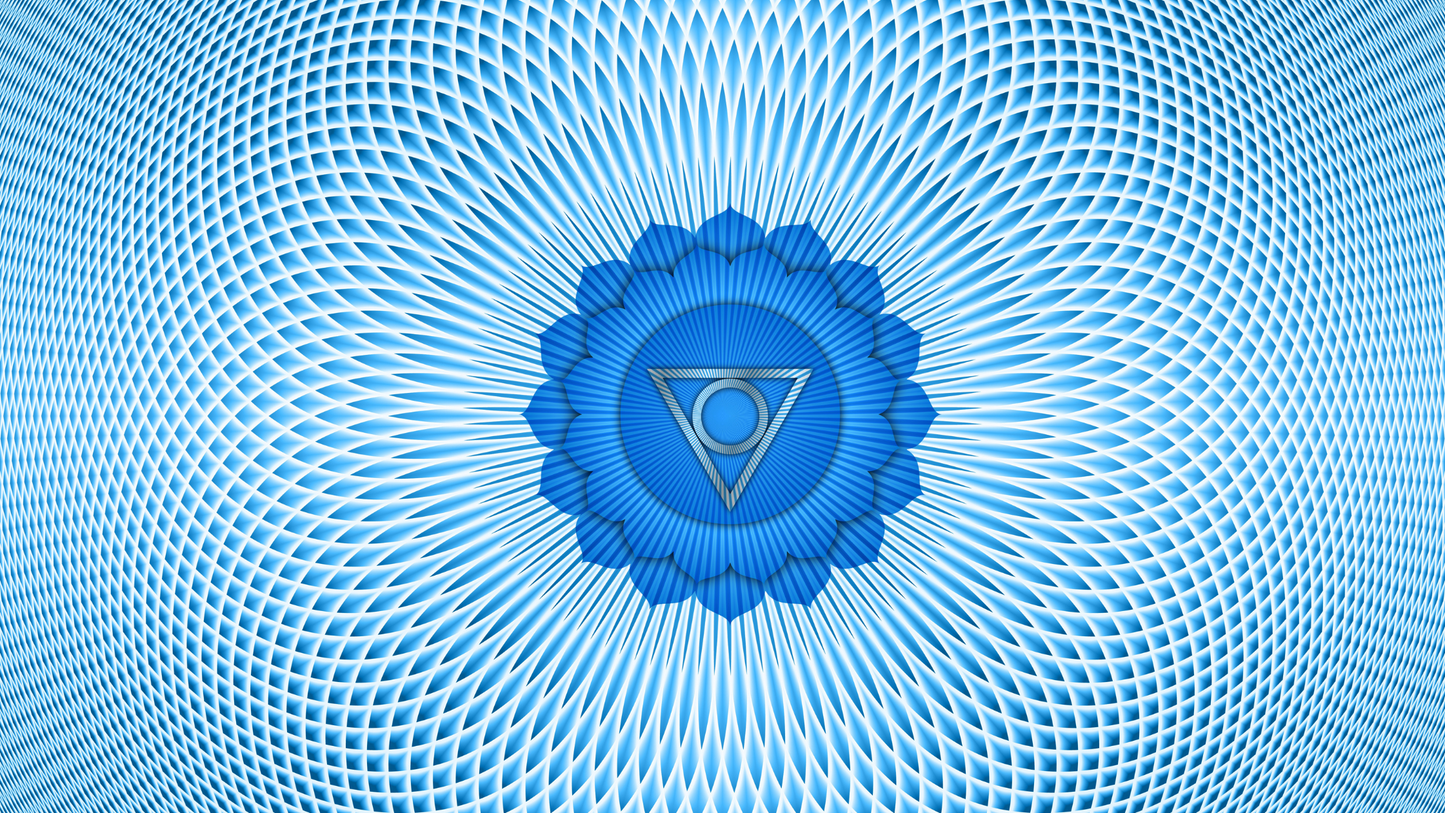 Throat Chakra in Blue Color (optical illusion)