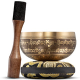 Golden Serenity Tibetan Singing Bowl – Handcrafted Sound Bowl for Meditation & Mindfulness
