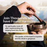 Golden Serenity Tibetan Singing Bowl – Handcrafted Sound Bowl for Meditation & Mindfulness