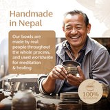 Golden Serenity Tibetan Singing Bowl – Handcrafted Sound Bowl for Meditation & Mindfulness