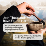 Golden Harmony Tibetan Singing Bowl – Handcrafted Sound Bowl for Meditation & Relaxation