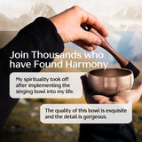 Polished Harmony Tibetan Singing Bowl Set – Hand-Hammered Sound Bowl with Decorative Storage Box