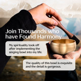 Golden Clarity Tibetan Singing Bowl – Handcrafted Sound Bowl for Meditation & Relaxation