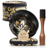 Celestial Harmony Tibetan Singing Bowl Set – Handcrafted Sound Bowl with Decorative Storage Box