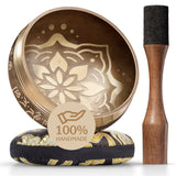 Golden Harmony Tibetan Singing Bowl – Handcrafted Sound Bowl for Meditation & Relaxation