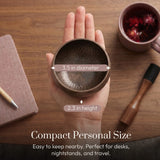 Size of the Polished Harmony singing bowl held in the hand