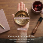 Everything you need to begin: the Golden Serenity bowl, cushion and wooden striker