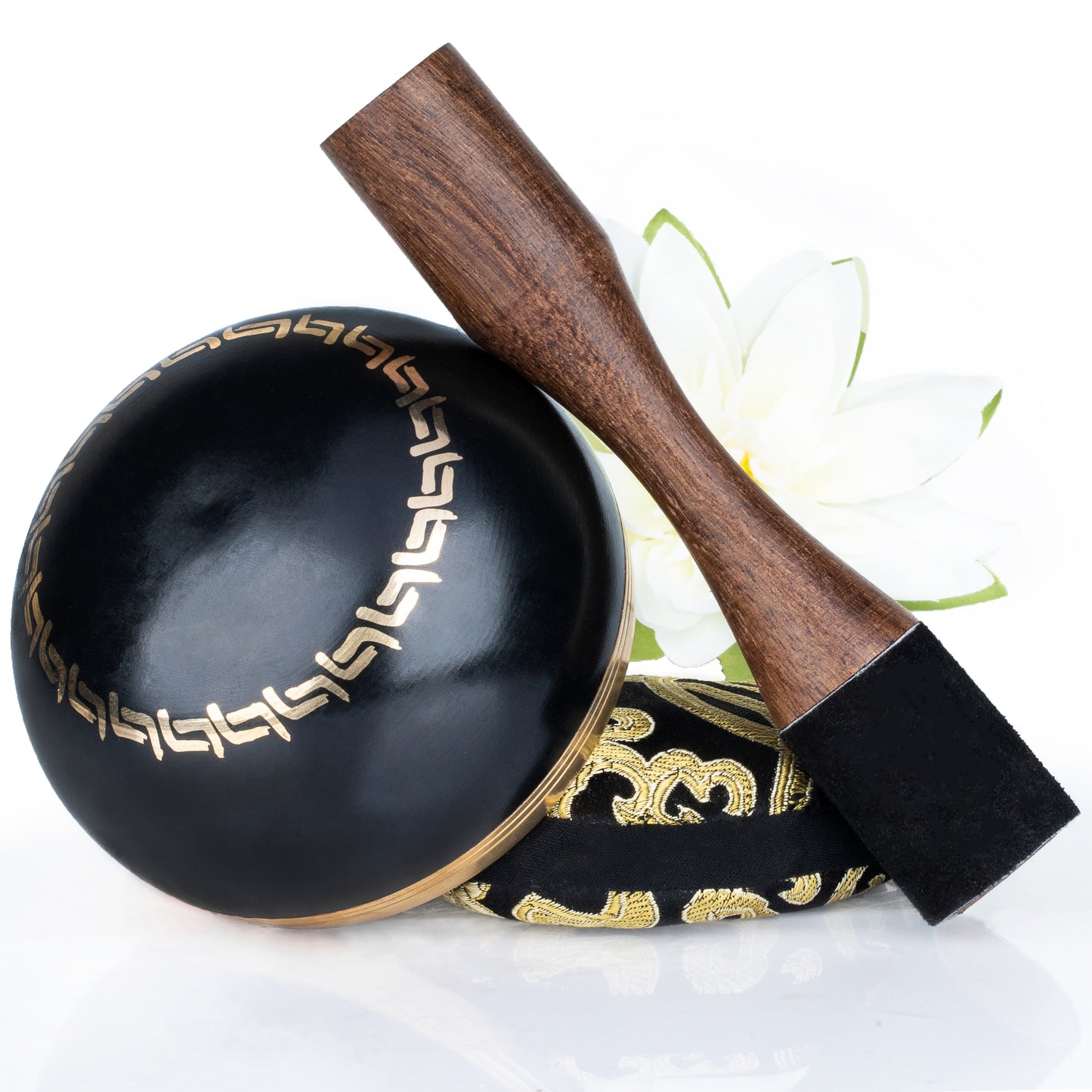 
                  
                    Black Glossy Bowl with Black Pillow ~ Strength Pattern ~ Tibetan Singing Bowl Set Singing Bowl Silent Mind - Silent Mind
                  
                