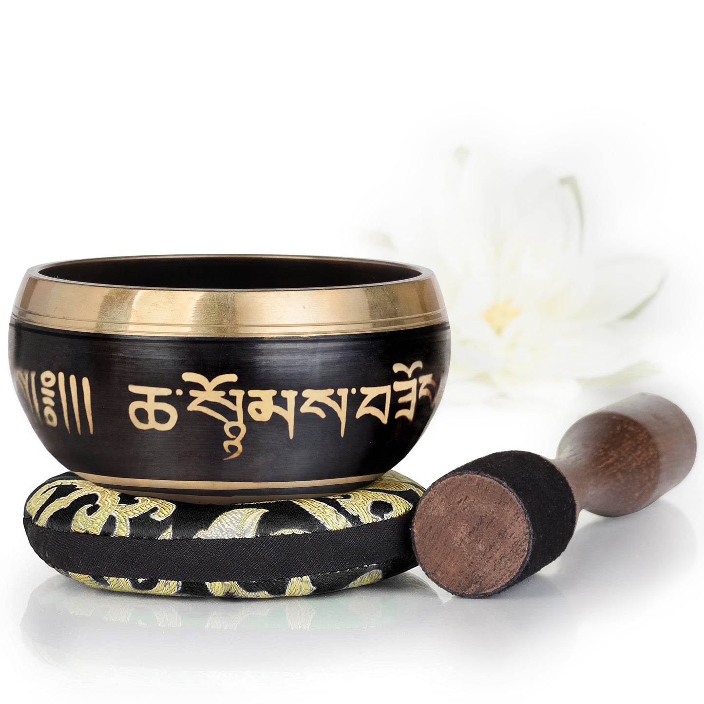 
                  
                    Light Bronze Bowl with Green Pillow ~ Harmony Pattern ~ Tibetan Singing Bowl Set singing bowl Silent Mind - Silent Mind
                  
                