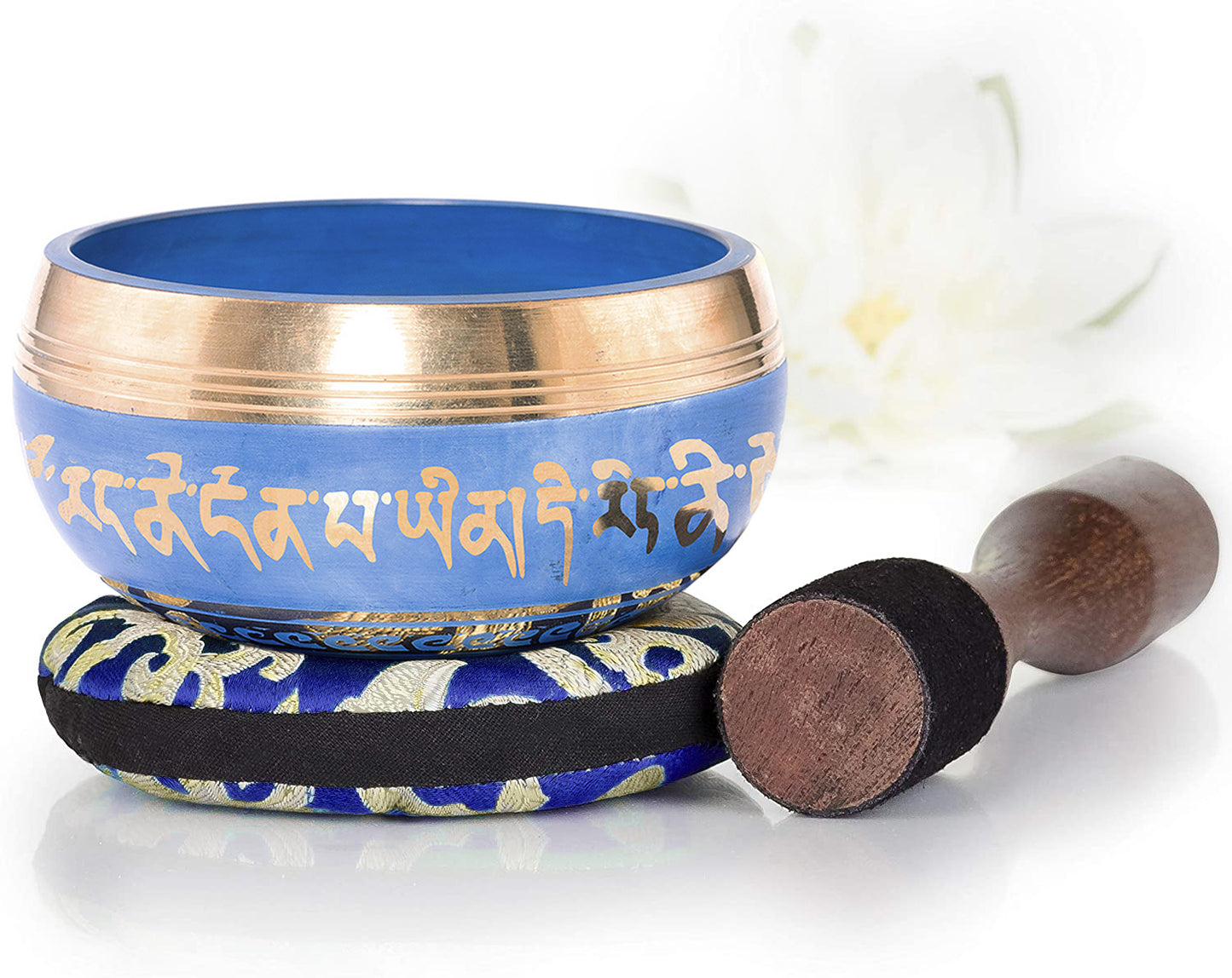 
                  
                    Blue Gratitude Bowl with Blue Pillow ~ Tibetan Singing Bowl Set singing bowl Silent Mind - Silent Mind
                  
                