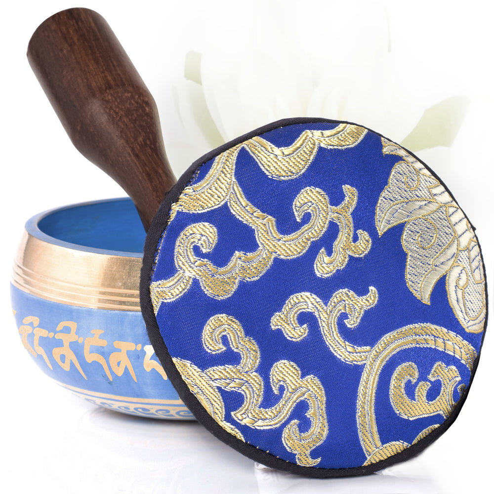 
                  
                    Blue Gratitude Bowl with Blue Pillow ~ Tibetan Singing Bowl Set singing bowl Silent Mind - Silent Mind
                  
                