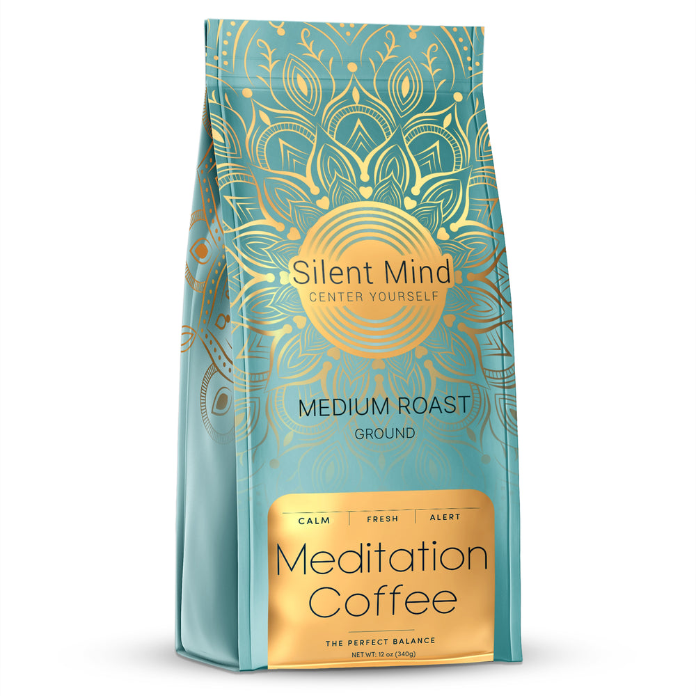 Meditation Coffee - Medium Roast - Ground 12oz Coffee Silent Mind - Silent Mind