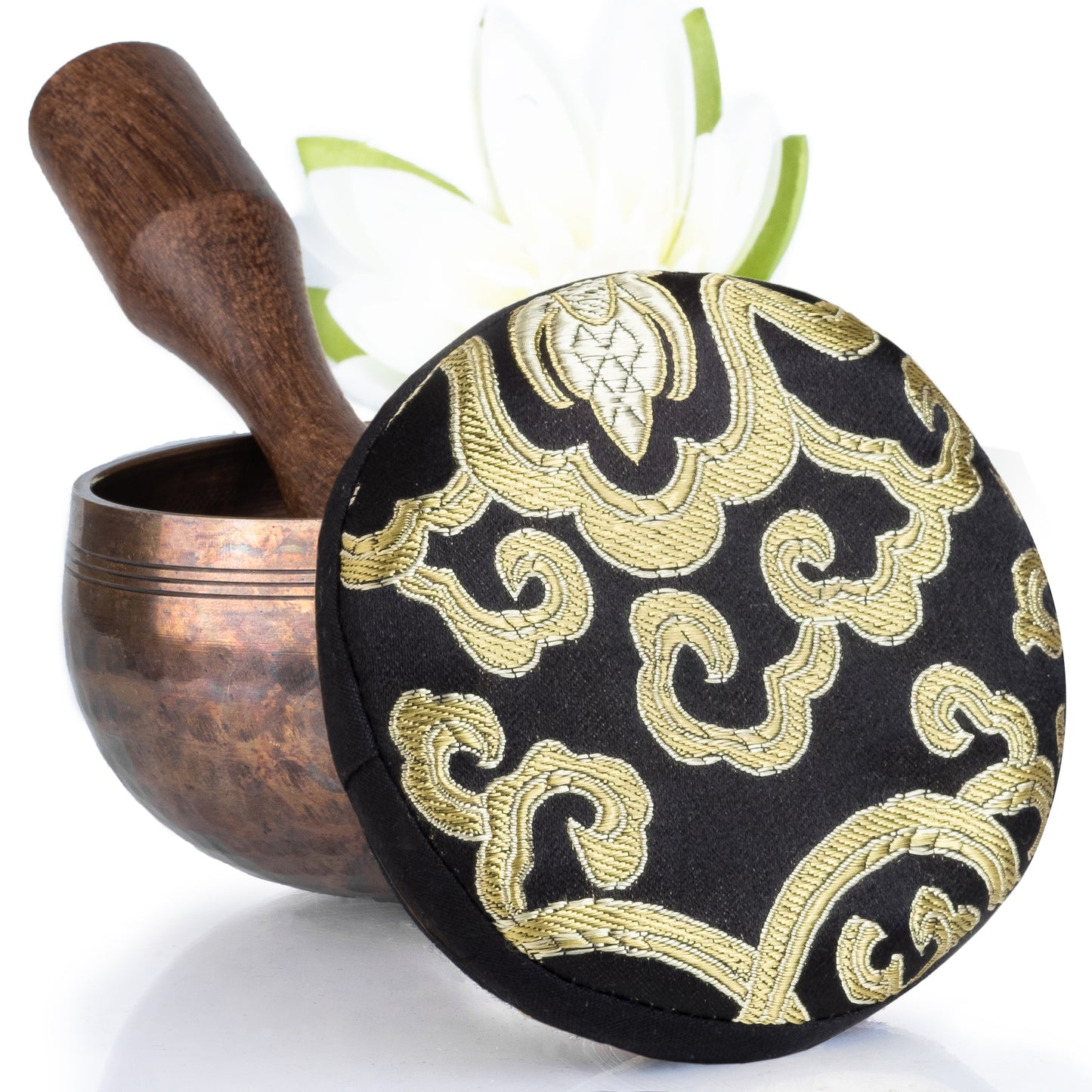 
                  
                    Brown Glossy Bowl with Black Pillow ~ Simplicity Pattern Beaten ~ Tibetan Singing Bowl Set Singing Bowl Silent Mind - Silent Mind
                  
                