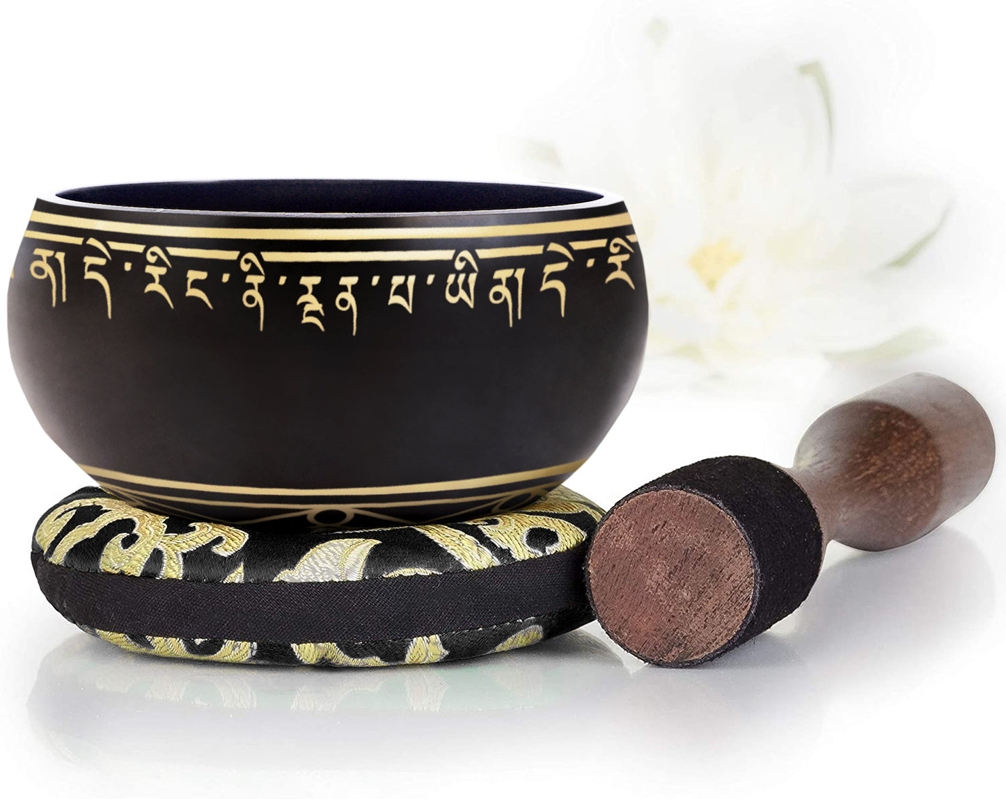 
                  
                    Black Bowl with Black Pillow~ Vision Pattern ~ Tibetan Singing Bowl Set Singing Bowl Silent Mind - Silent Mind
                  
                