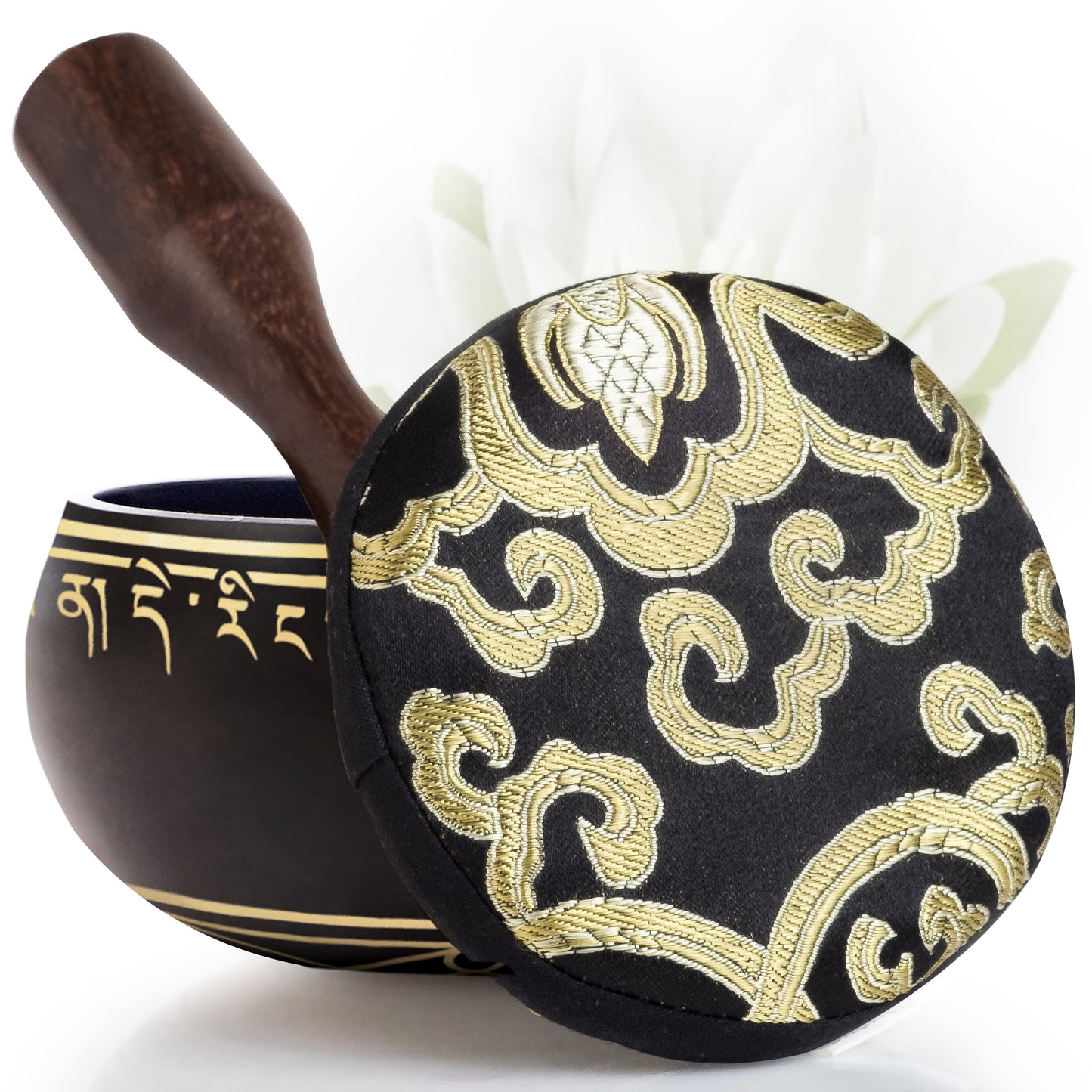 
                  
                    Black Bowl with Black Pillow~ Vision Pattern ~ Tibetan Singing Bowl Set Singing Bowl Silent Mind - Silent Mind
                  
                