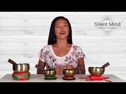 Brown Matte Bowl with Red Pillow ~ Simplicity Pattern Beaten  ~ Tibetan Singing Bowl Set